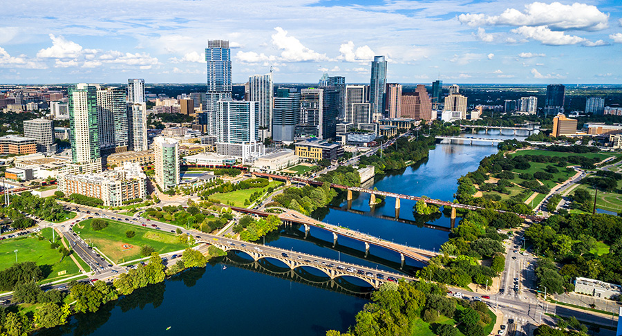 Skyline of Austin, Texas, during the daytime